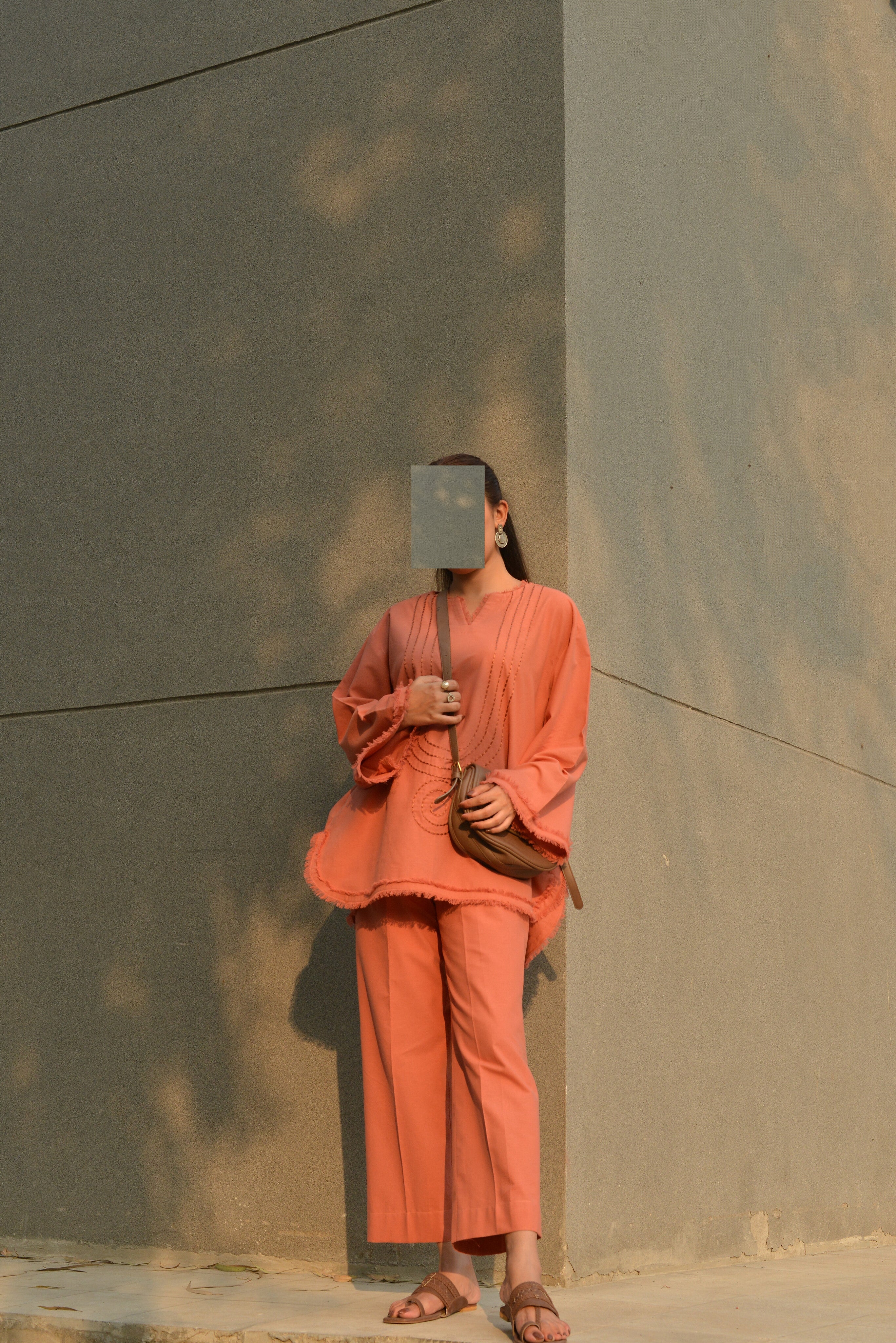 BURNT CORAL 2PC SET