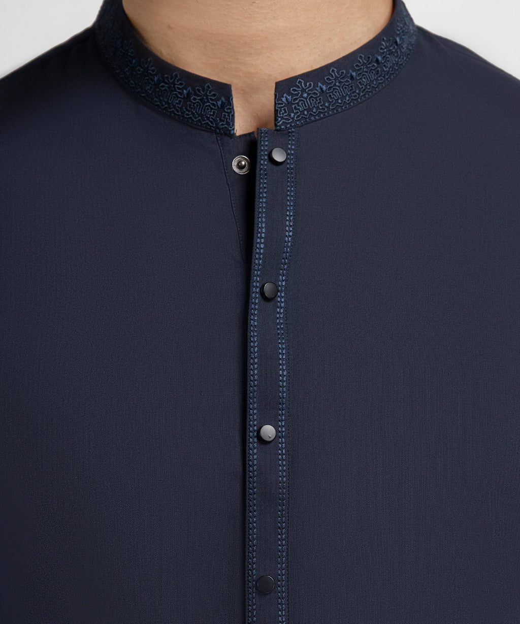 midnight blue semi-formal kameez shalwar