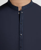 midnight blue semi-formal kameez shalwar