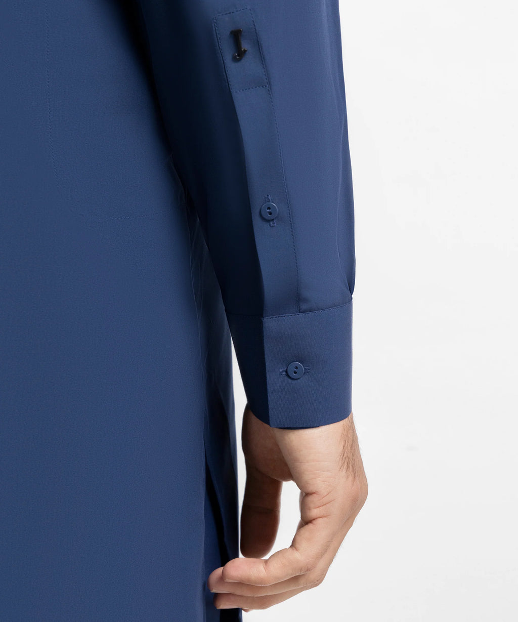 navy blue semi-formal kameez shalwar