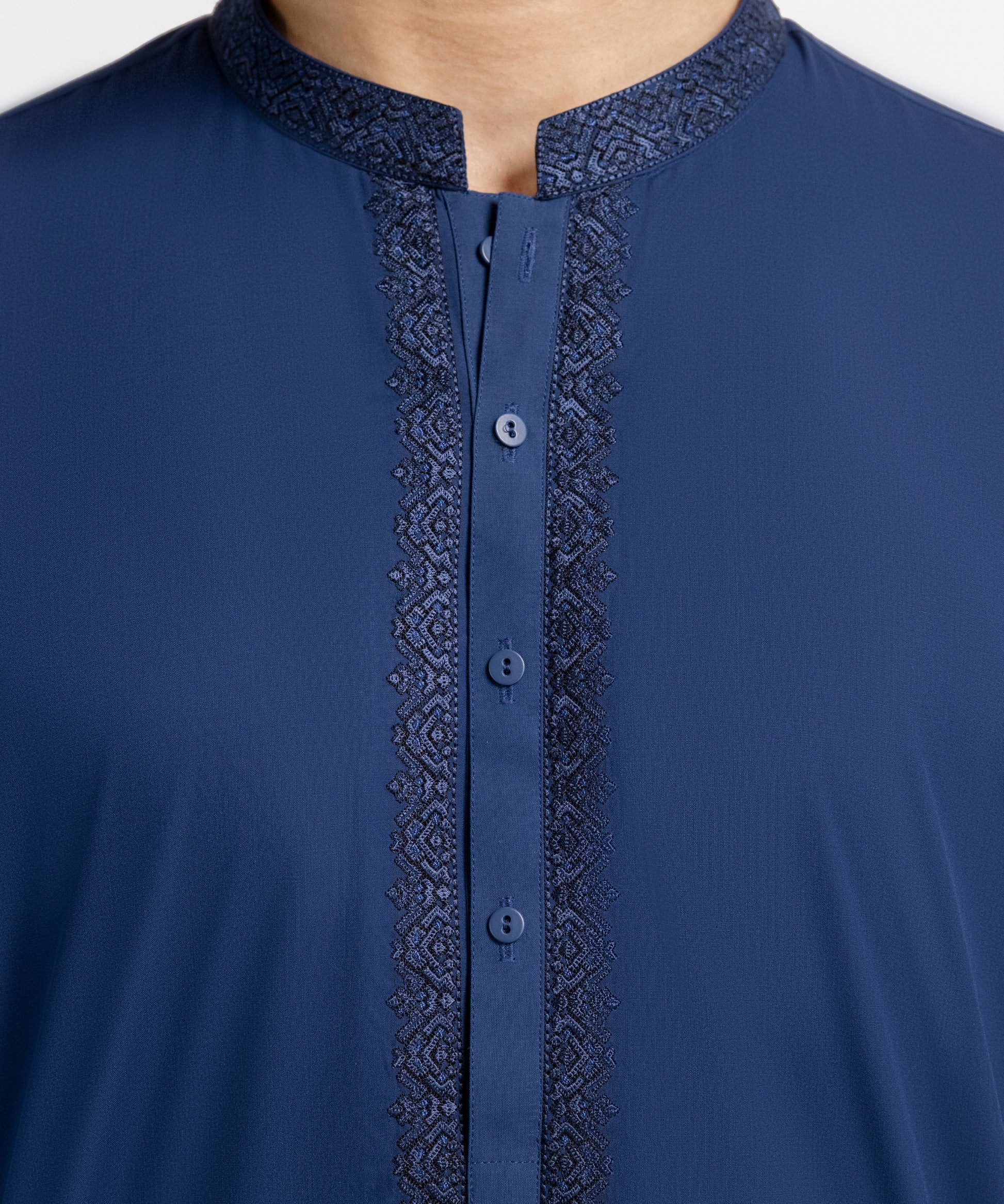 navy blue semi-formal kameez shalwar