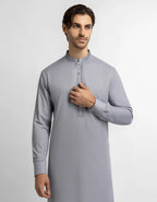 light grey semi-formal kameez shalwar