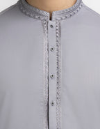 light grey semi-formal kameez shalwar
