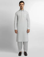 green cotton linen plain kameez shalwar