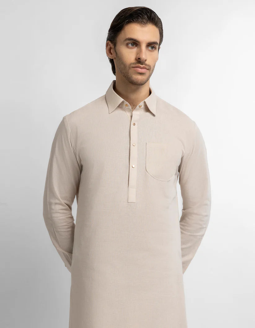 light peach plain kameez shalwar