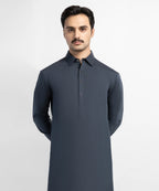 grey cotton casual kameez shalwar