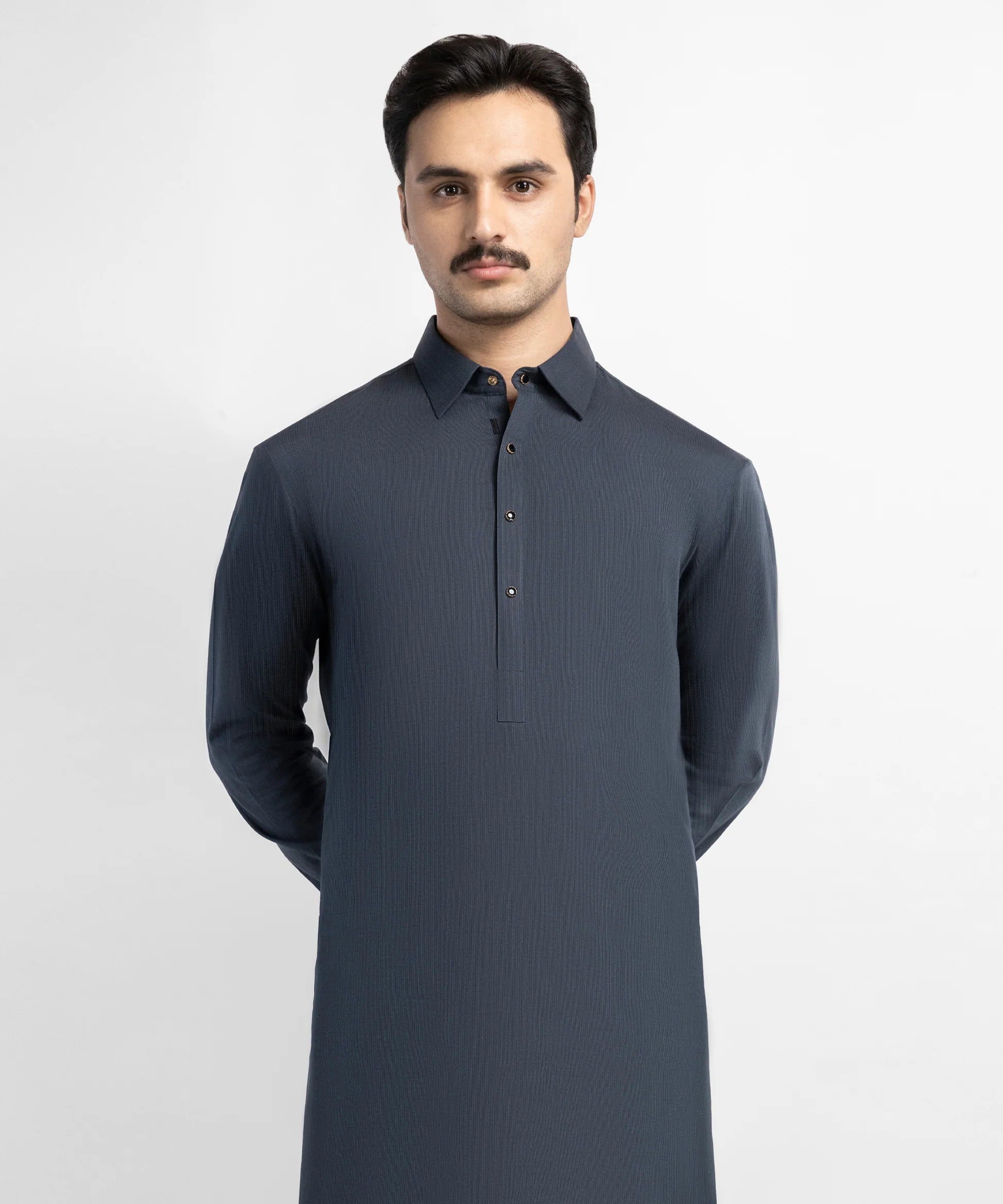grey cotton casual kameez shalwar