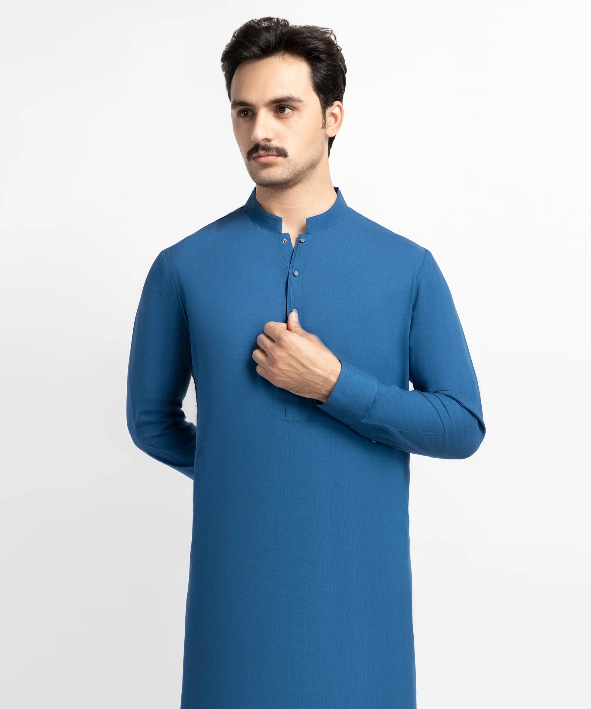 electric blue casual kameez shalwar