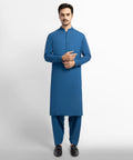 electric blue casual kameez shalwar