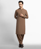 brown casual kameez shalwar