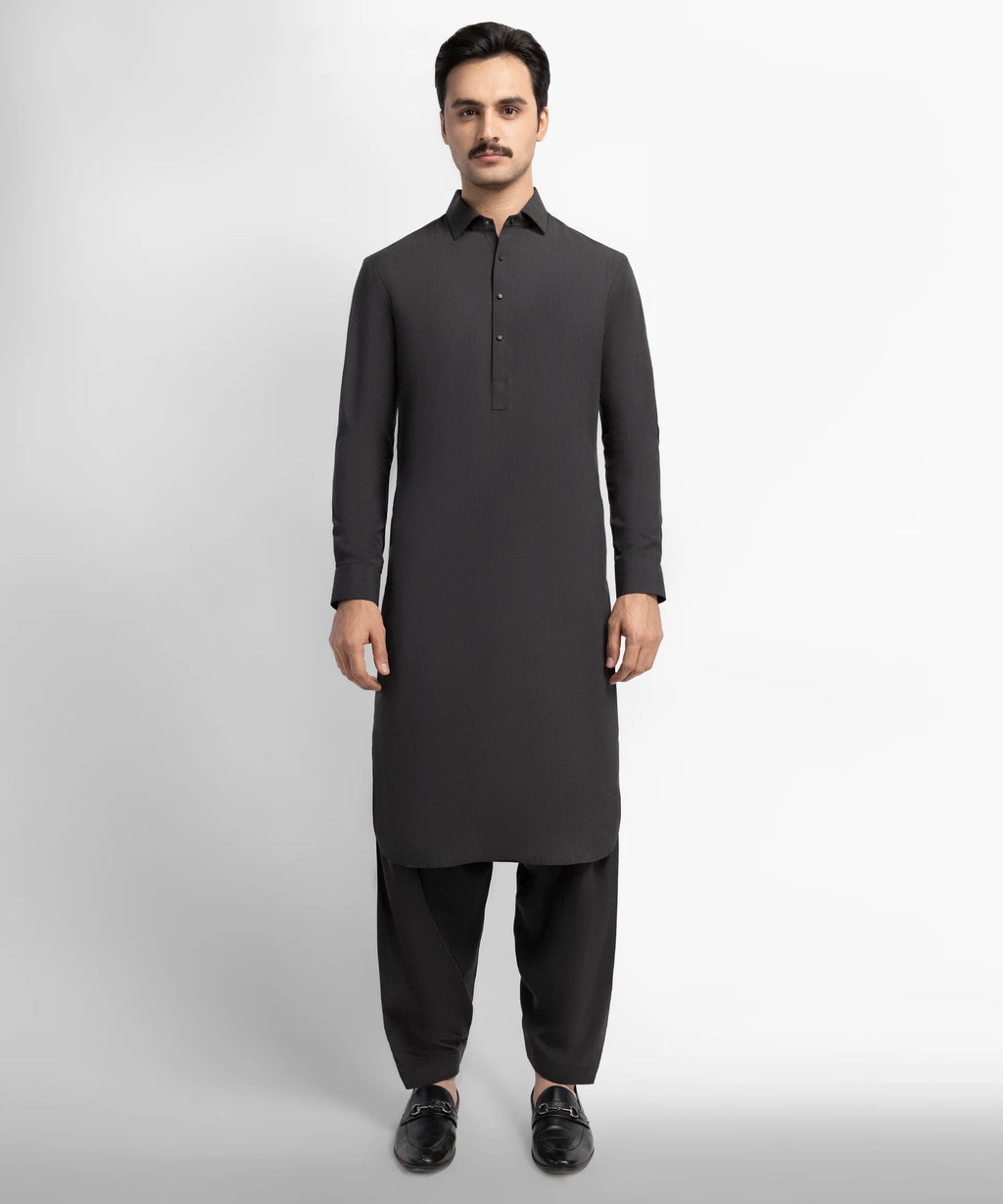 chocolate brown casual kameez shalwar