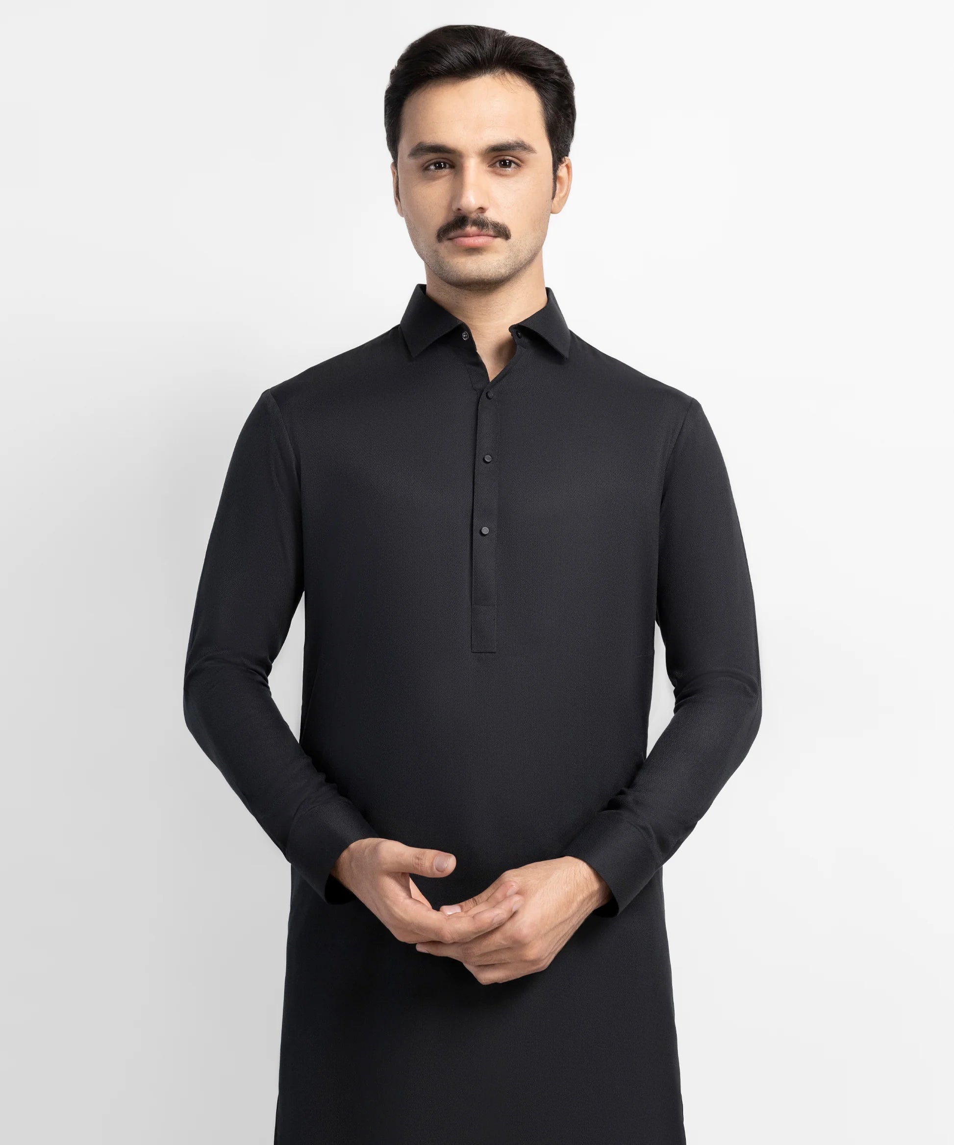 black plain kameez shalwar