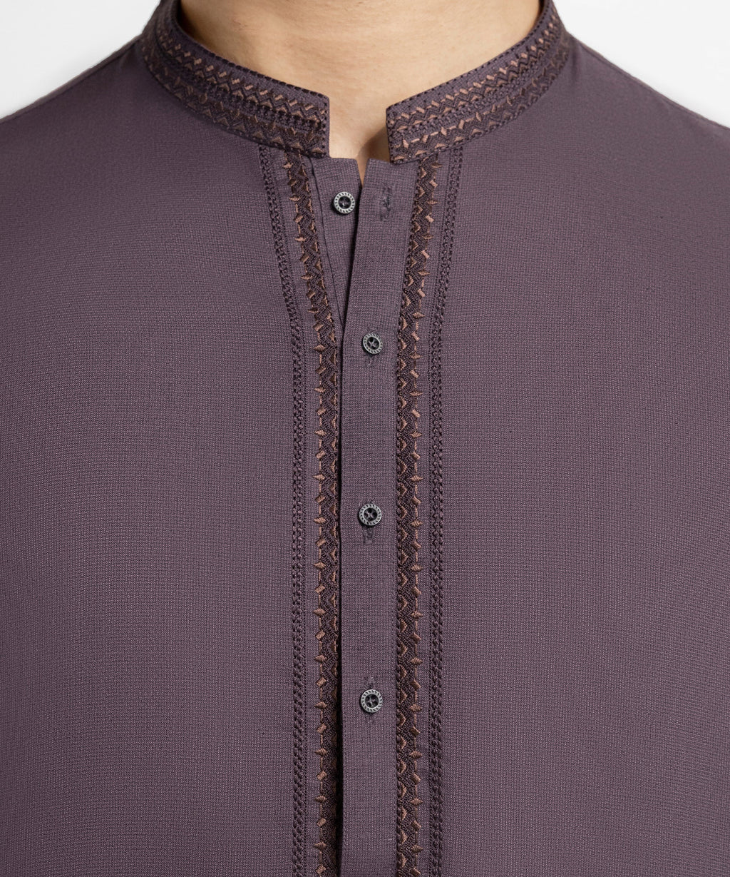 purple semi-formal kameez shalwar