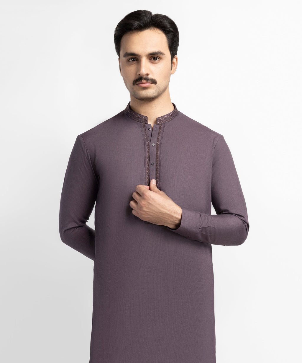 purple semi-formal kameez shalwar