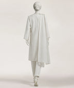 white dobby embroidered stitched 3pc
