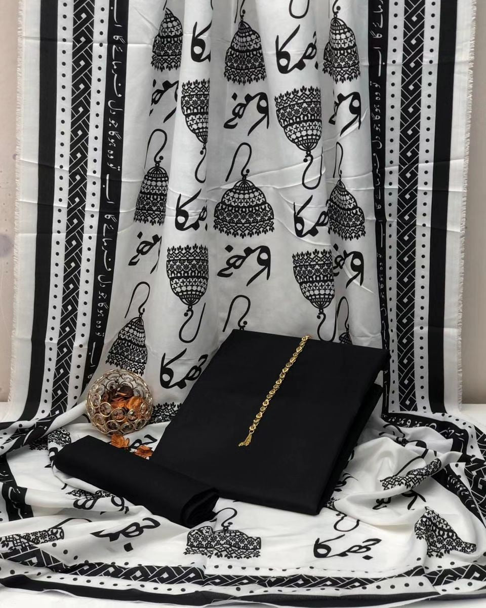 Buy Jhumka Kataan Silk Suit Black Online - Shopping Karado