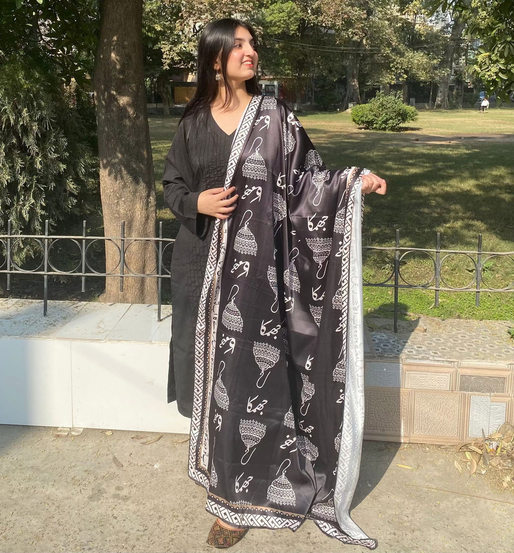 Jhumka Odhni Black - Shopping Karado Pakistan