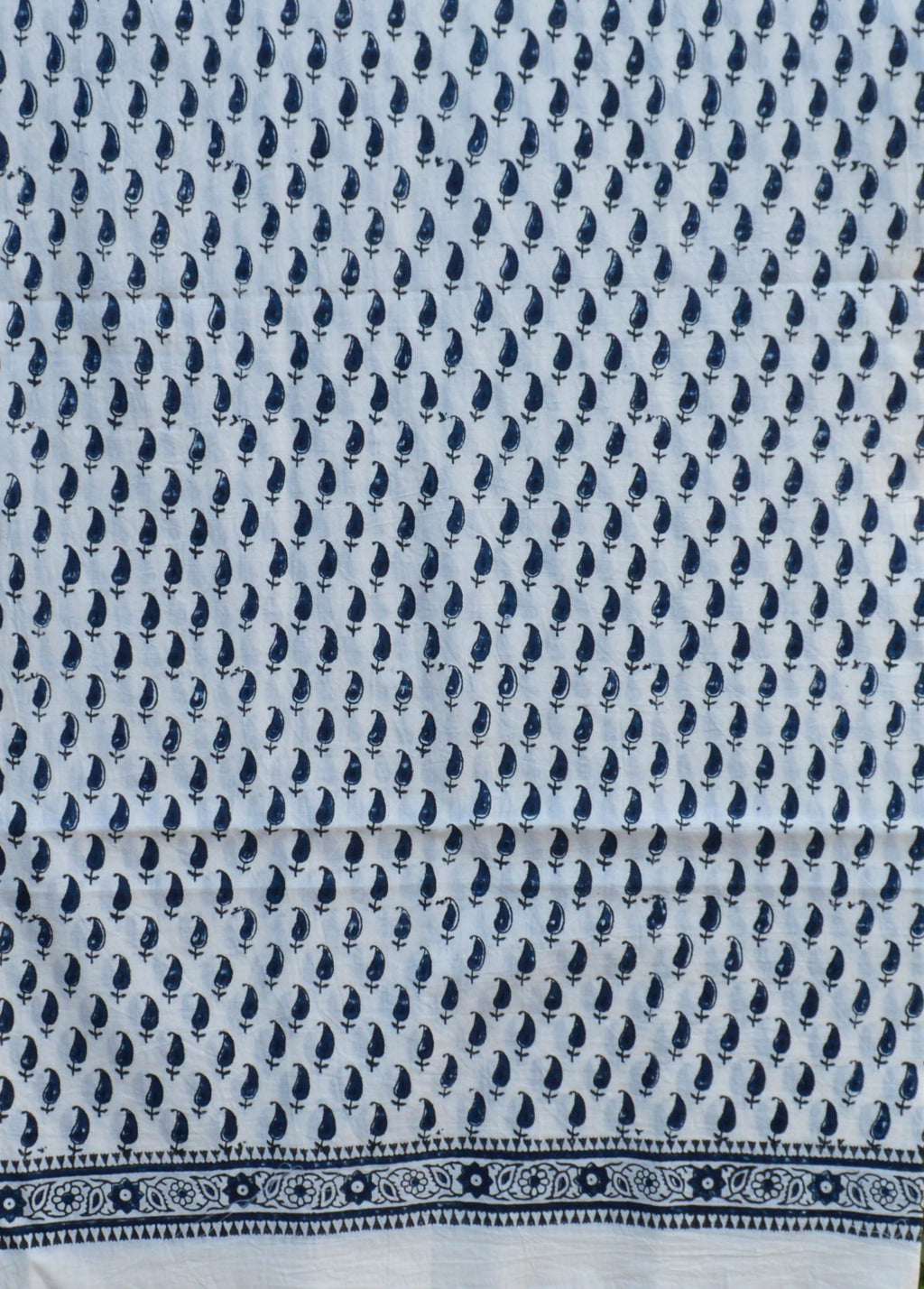 Kerry Dark Blue Hand Block Printed Cotton Shirt/Kurta – Traditional Elegance
