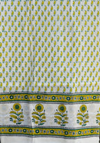 Hand Block Printed Kerry Kurta Fabric – Yellow (Unstitched)