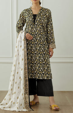 3 PCS UNSTITCHED LAWN