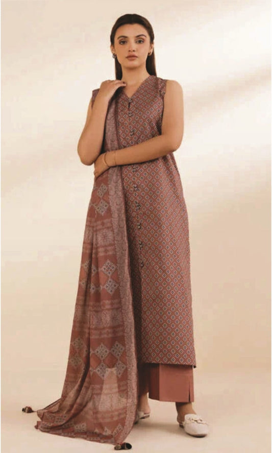 3 PCS UNSTITCHED LAWN