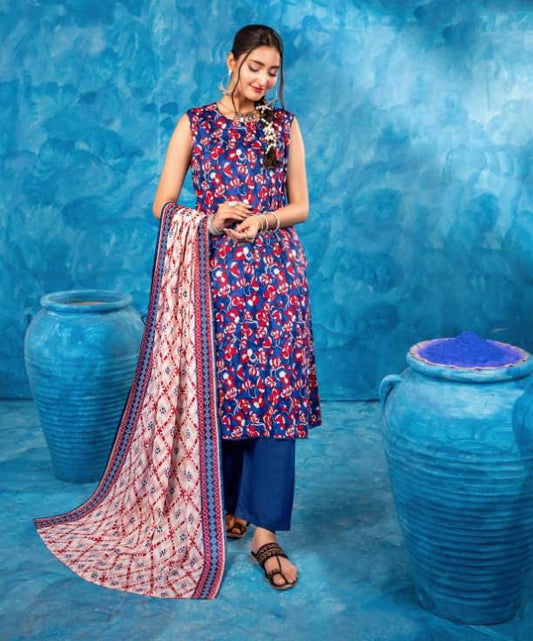 3PCS UNSTITCHED LAWN