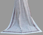 Maroon & White Hand Block Printed Cotton Two-Piece – Unstitched Shirt & Dupatta