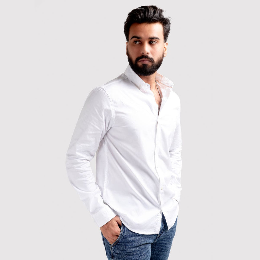 Men's Casual Shirt - White Shc-1976 - White - View 2