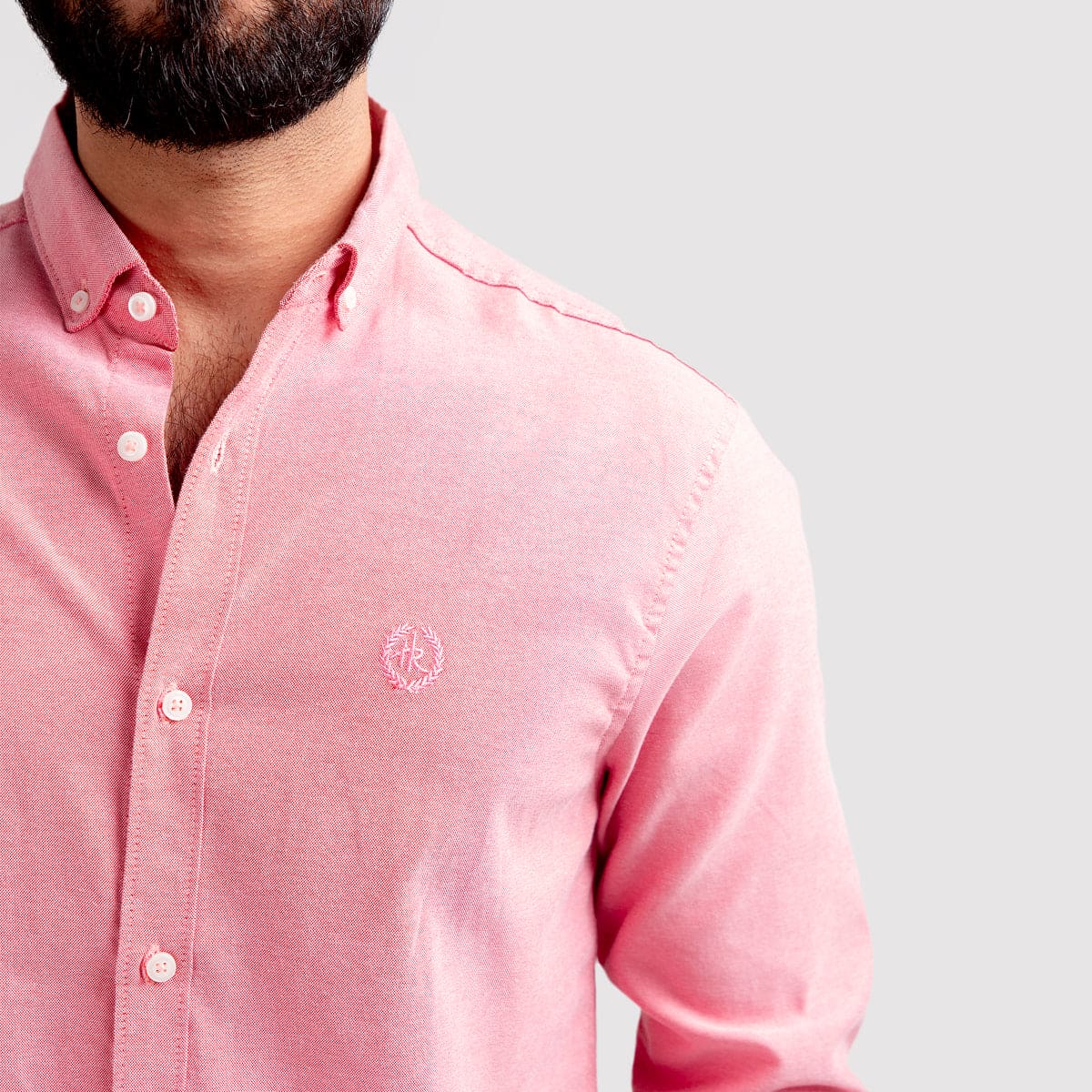 Men's Casual Textured Shirt - Pink Shc-1968 - Pink - View 3