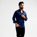 Men's Casual Shirt - Navy Shc-1976 - Navy - View 1