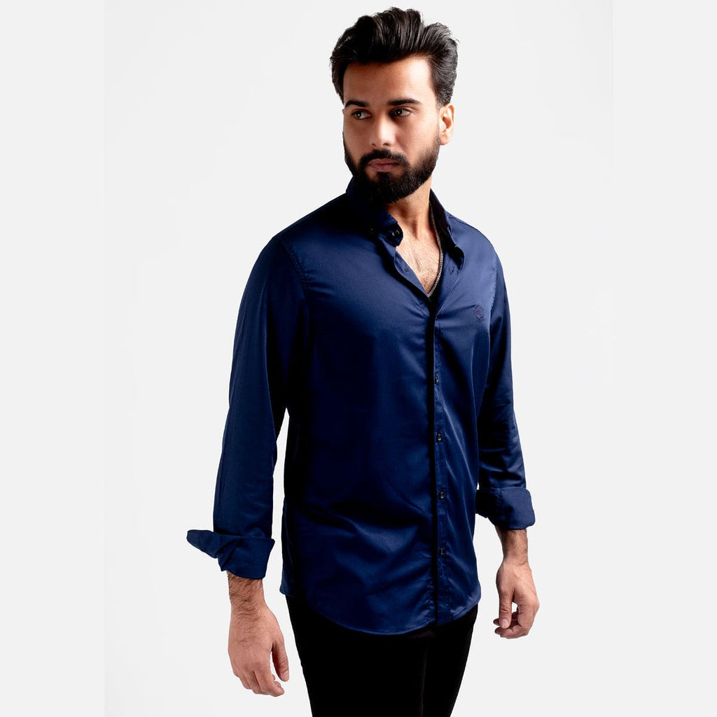 Men's Casual Shirt - Navy Shc-1976 - Navy - View 3