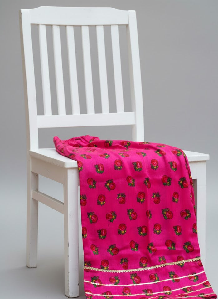 Marina Cheent Fabric Plazo with Gotta Patti Detailing