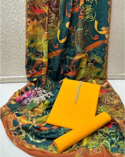 Rangeen Kataan Silk Suit