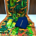 Rangeen Kataan Silk Suit Yellow - Shopping Karado Pakistan