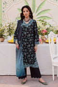 Aqua Bloom Luxury Embroidered Suit