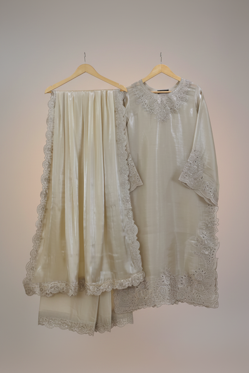 Three-piece Sheesha Silk Luxury Pret