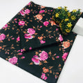SastaaE 2 Pieces Unstitched Lawn All Over Flower Print Shirt & Trouser - Black - Buy Online at Shopping Karado