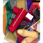 SastaaE SastaaE 3 PC Unstitched Kataan Silk Plain Shirt & Trouser With Organza Lining Dupatta - Default Title - shoppingkarado.com