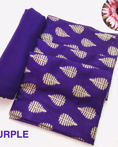 Unstitched 2pc Printed Dress on Lilen fabric for Girls and Women - Tree