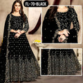 SastaaE Unstitched Womens Chiffon Zari Embroidered Frock/Maxi - Default Title - Buy Online at Shopping Karado