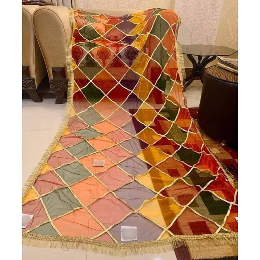 Sastaae Multi Colored Net Dupatta for Women - Default Title - Buy Online at Shopping Karado