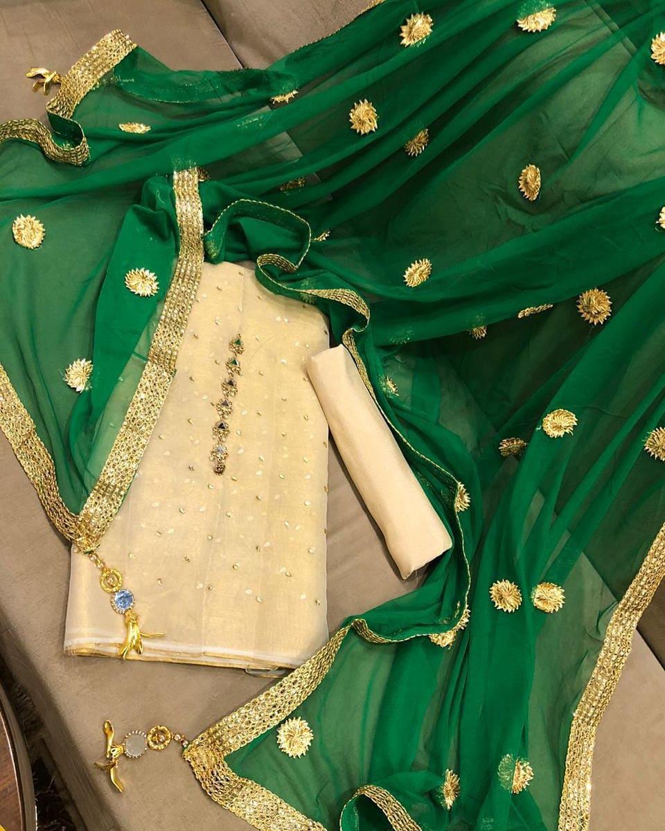 Buy Sastaae Mysoori Suit 3 Pieces Net Gotta Work Duppatta With Mysoori Hand Work Shirt & Mysoori Shabnum Touser Default Title Online - Shopping Karado