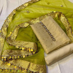 Sastaae Mysoori Suit 3 Pieces Net Gotta Work Duppatta With Mysoori Hand Work Shirt & Mysoori Shabnum Touser Default Title - Shopping Karado Pakistan