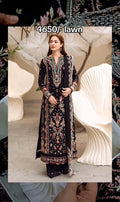 Buy 3Pc Hania Black Lawn Online at Shopping Karado - Premium Quality Unstitched Suit