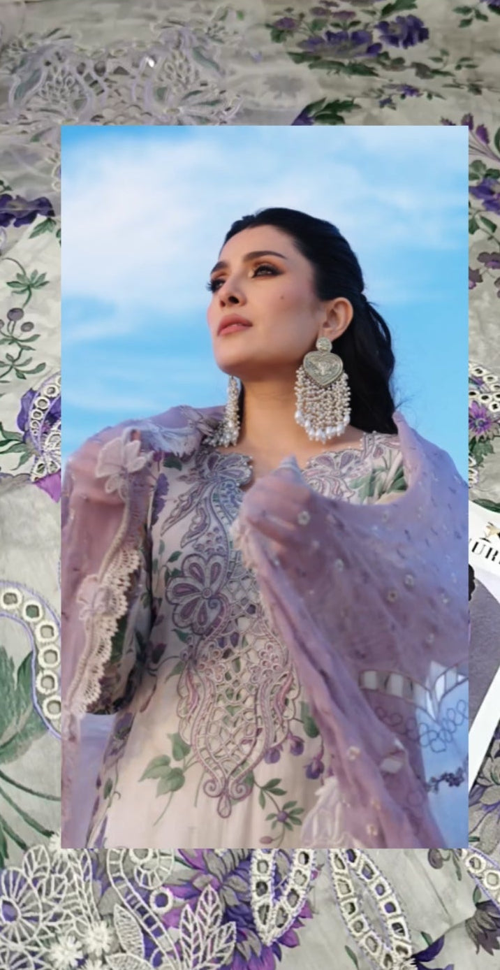 Buy 3Pc Patches Nureh Lawn Online at Shopping Karado - Premium Quality Unstitched Suit