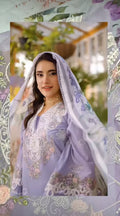 Buy 3Pc Sehar Hashmi Lilac Lawn Online at Shopping Karado - Premium Quality Unstitched Suit