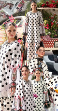 Buy 3Pc White Polka Lawn Online at Shopping Karado - Premium Quality Unstitched Suit