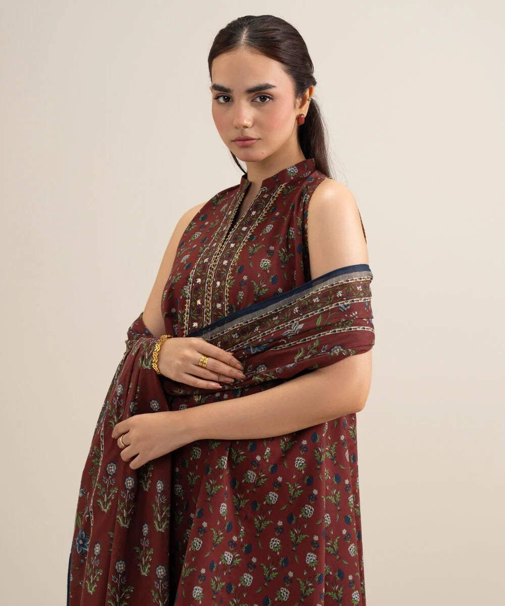 3 Piece - Printed Lawn Suit