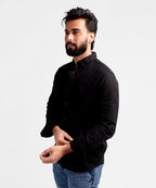 Men's Casual Shirt - Black Shc-1976 - Black - View 1