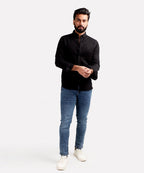 Men's Casual Shirt - Black Shc-1976 - Black - View 2